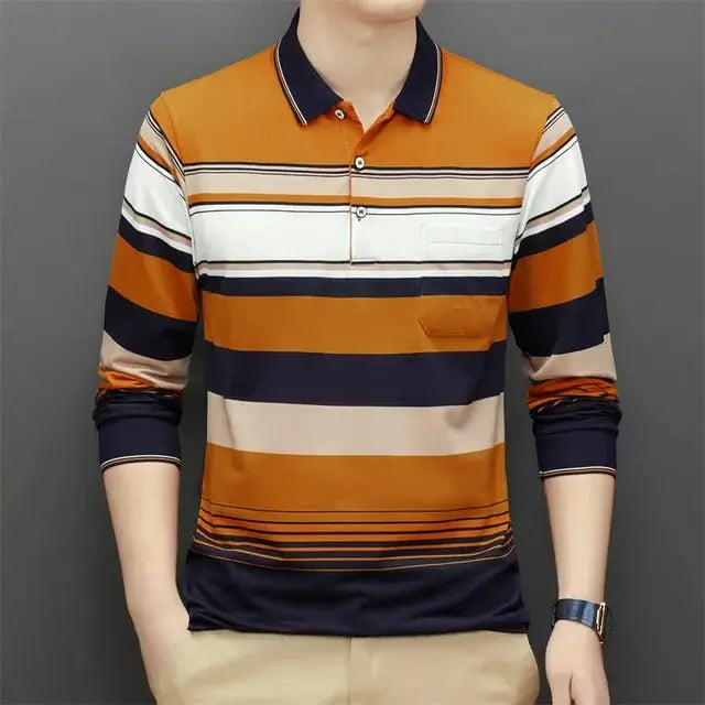 Product Image for WW | Ärmel Gestreiftes Poloshirt Für Herren, Gelb / XL