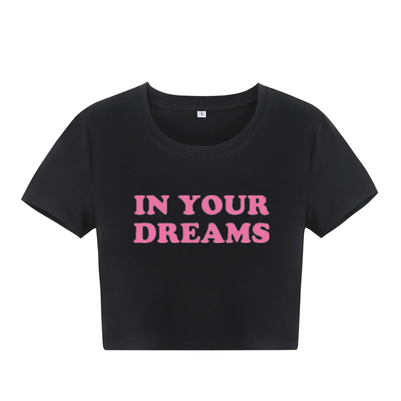 Product Image for WW | In Deinen Träumen Y2K Crop Top Baby Tee Lustiger 90Er Slogan Text T-Shirt 00Er Mode Süßes Buchstaben Druck Baby T-Shirt Streetwear, TS-1952 / M