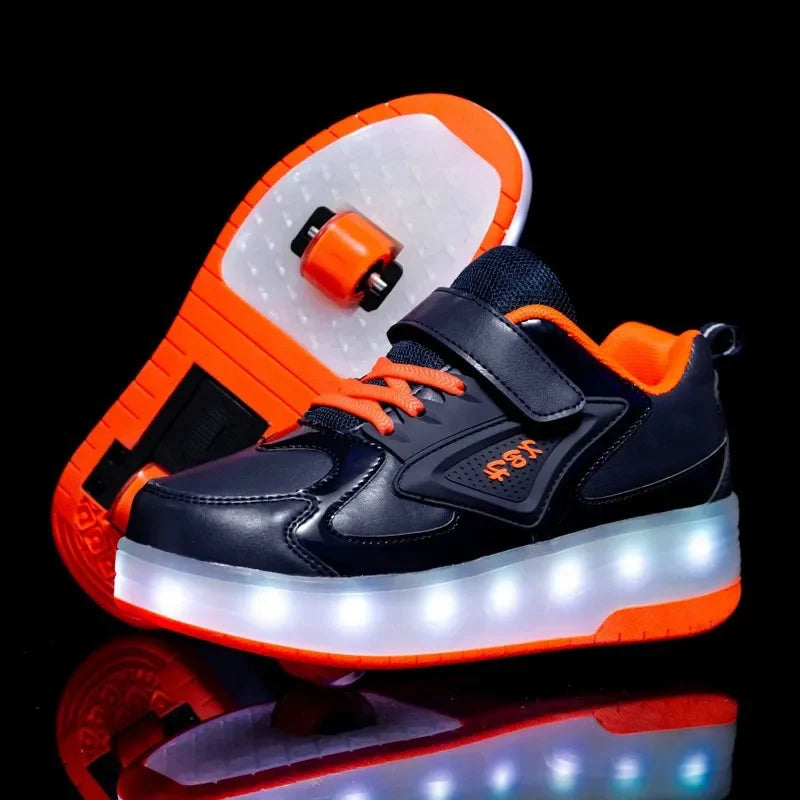 Product Image for WW | Led Radschuhe Für Kinder, Blau Orange / 34