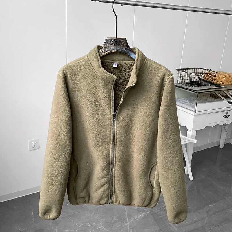Product Image for Fleece-Jack mit Stehkragen, Grün / L