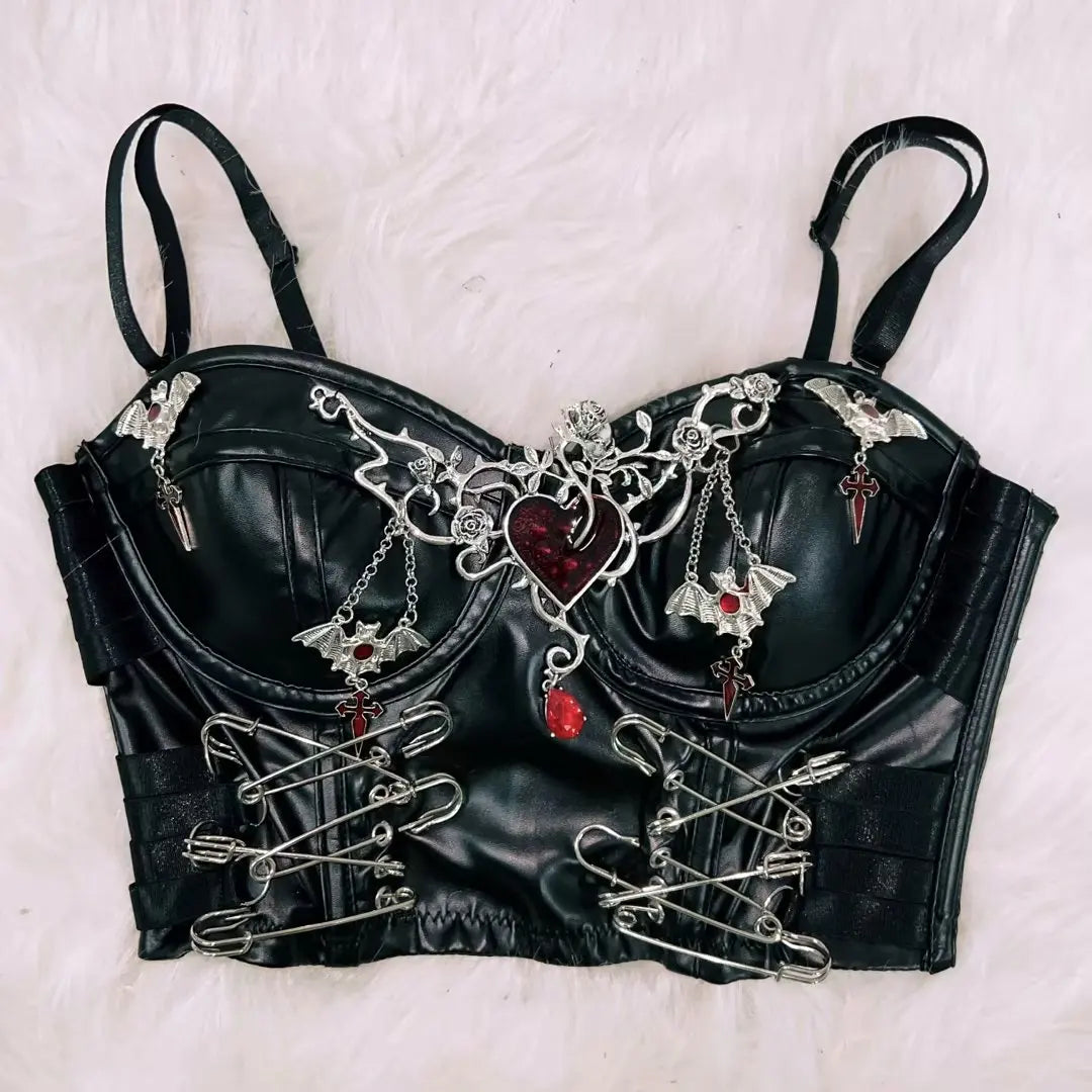 Product Image for WW | Gothic Tank Top Punk Tank Top Sexy Top Korsett Top Y2K Kleidung Y2K Crop Top Gothic Kleidung Y2K Top Vintage Top Harajuku Top, Wie gezeigt / L