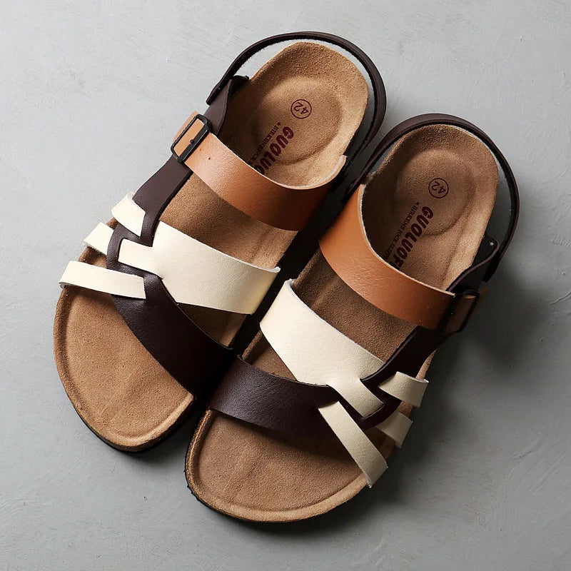 Product Image for WW | Leder Sandalen, Weiß Braun / 44