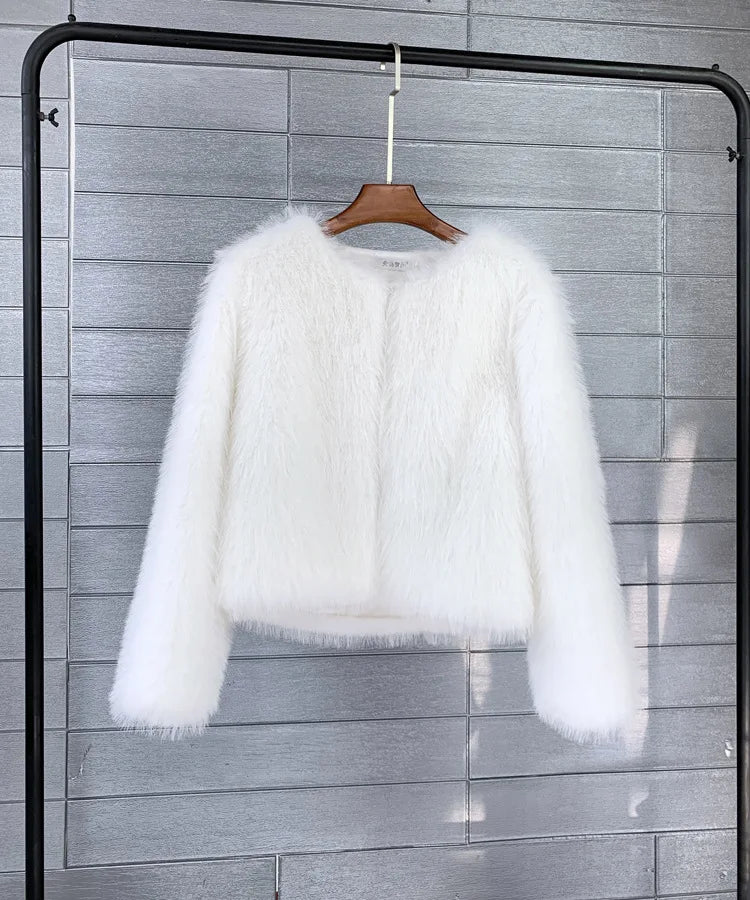 Product Image for WW | Pelzmantel aus Plüsch, Weiß / S
