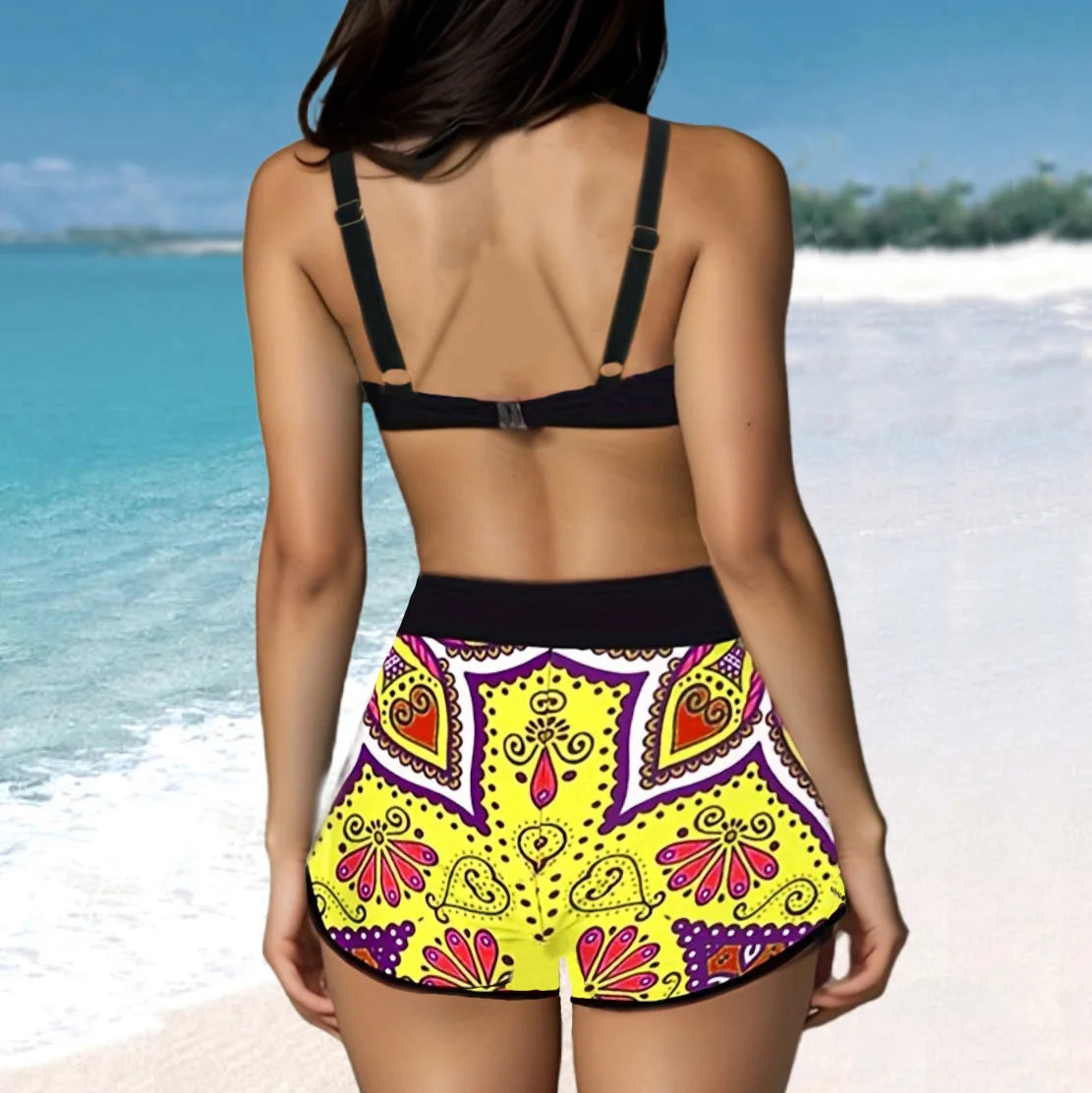 Product Image for WW | Plus Size Bikini Set 2 Teilig Badebekleidung Badebekleidung Frauen Sexy Schwimmbekleidung Strandmode Badeanzug Sommer Hohe Taille Monokini, Gelb 