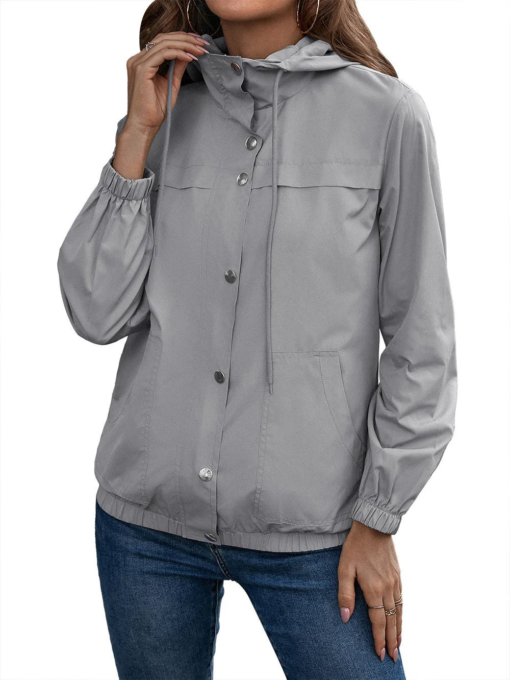 Product Image for Active Outdoor Regenjacke mit Kapuze - Wasserdicht und winddicht, Grau / XL