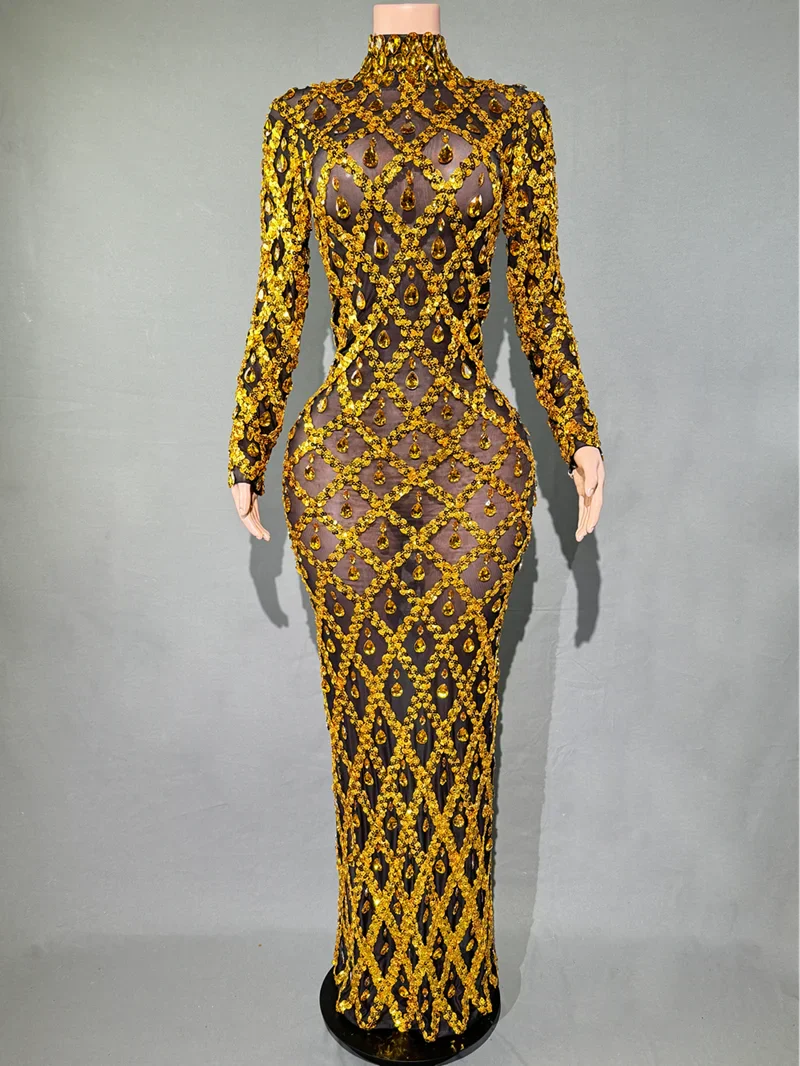 Product Image for WW | Pailletten Kristalle Abend Ballkleid, langarm K / S