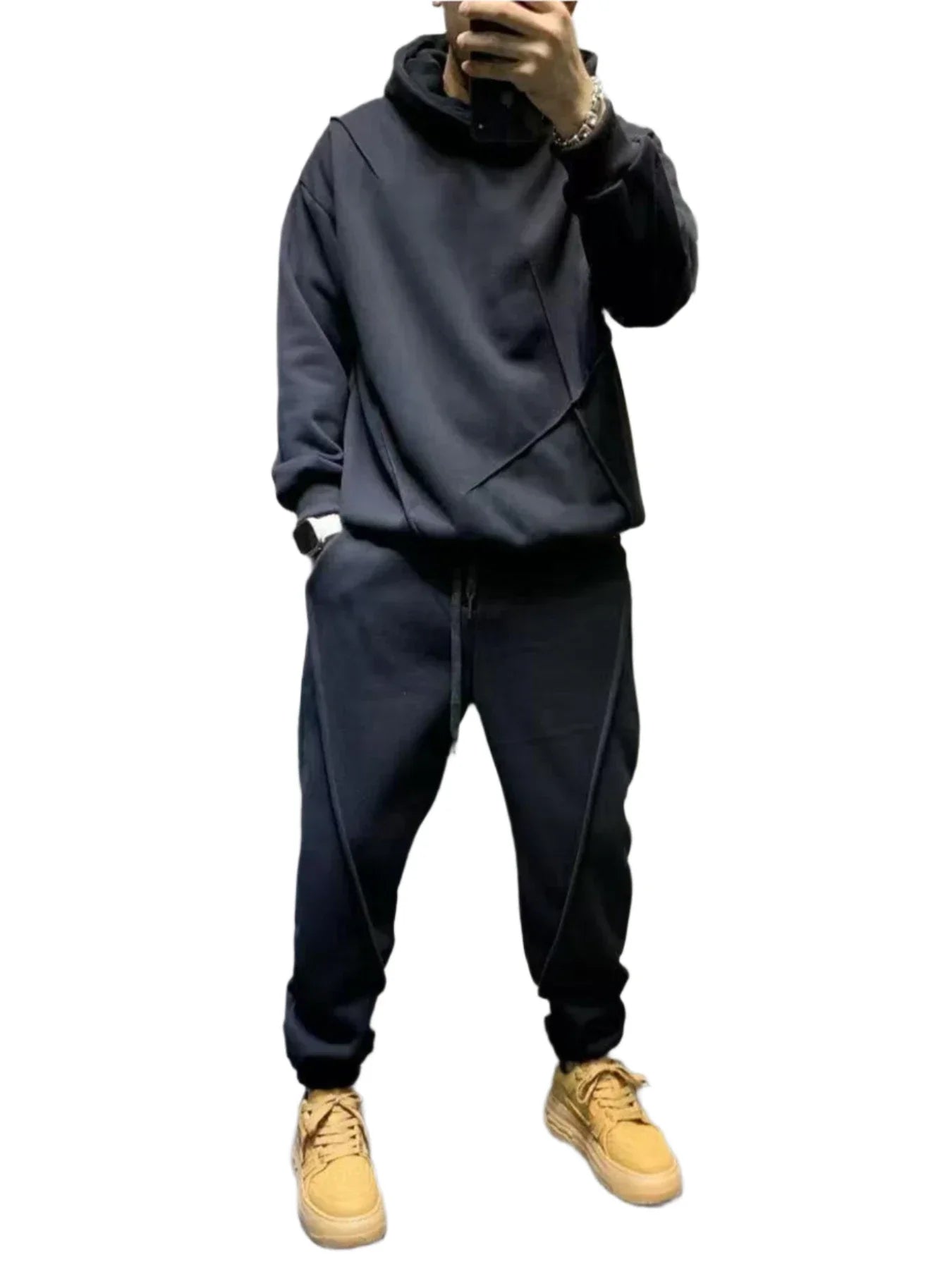 Product Image for WW | Lässig Zweiteiliges Trainingsanzug Für Herren, Schwarz / M