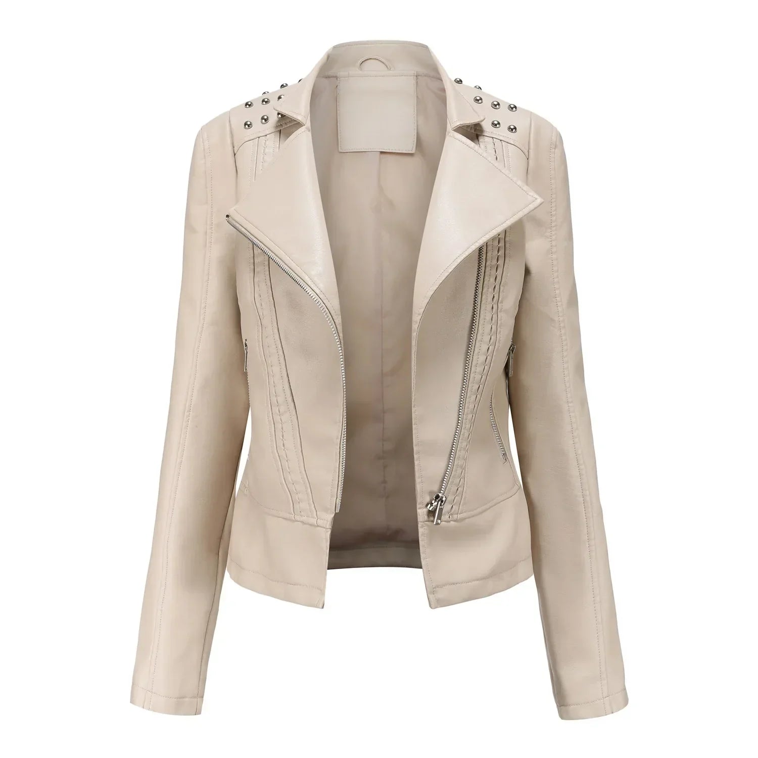 Product Image for WW | Kurze Schlanke Lederjacke, Beige / M