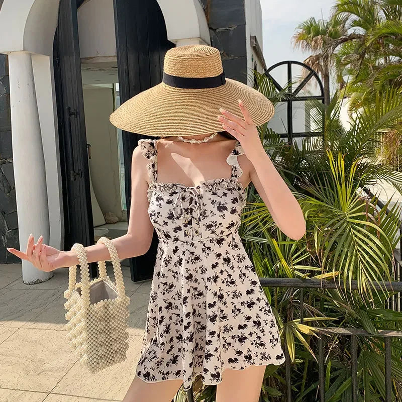 Product Image for WW | Neue Mode Stil Sexy Badebekleidung Einteiler Badeanzug Monokini Badestrumpfhose Damen Badebekleidung Schwimmen Schwimmanzug, Beige / L