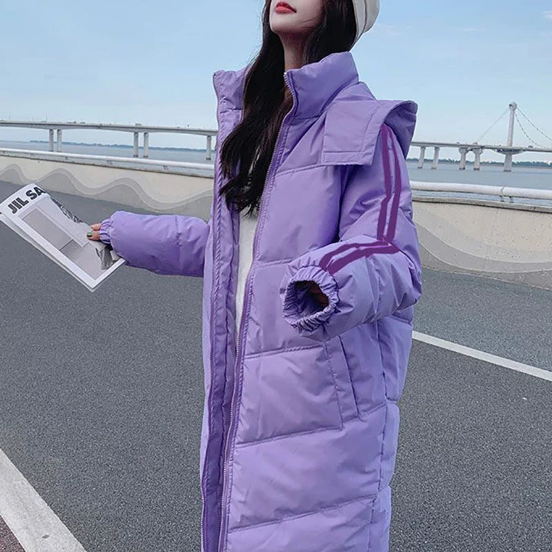 Product Image for WW - Winter Damenjacke Lang Parka, YR1191-Lila / L