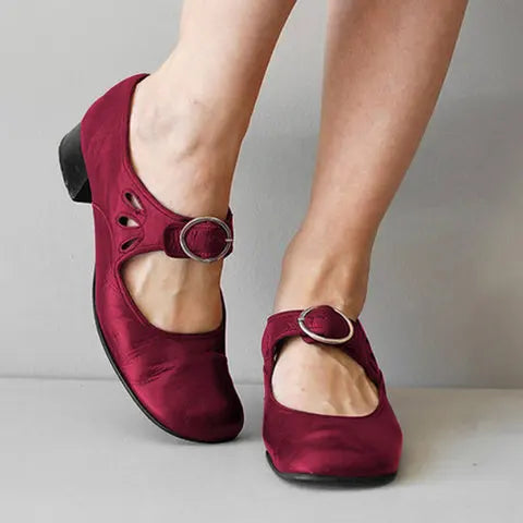 Product Image for WW | Bequeme Leder Ballerina, Rot / 38