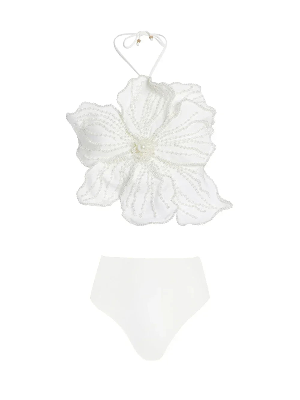 Product Image for WW | Damen Praia Badebekleidung Strand Outfits Kleidung 2-Tlg. Badeanzug Mode Gas Pants Biquini Rückenfreies Strandkleid Neu Monokini, WEISS / L