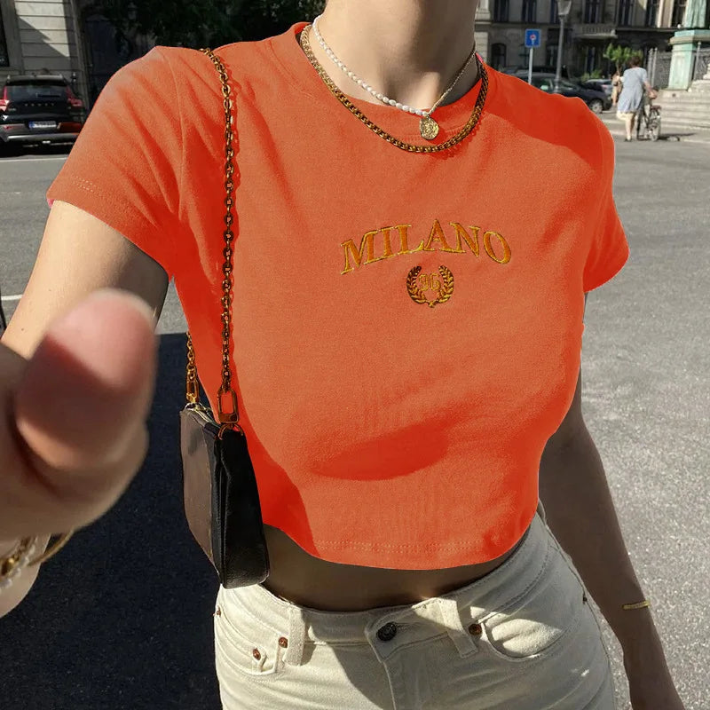 Product Image for WW | Trendy Milano Crop Top Für Damen, Orange / L