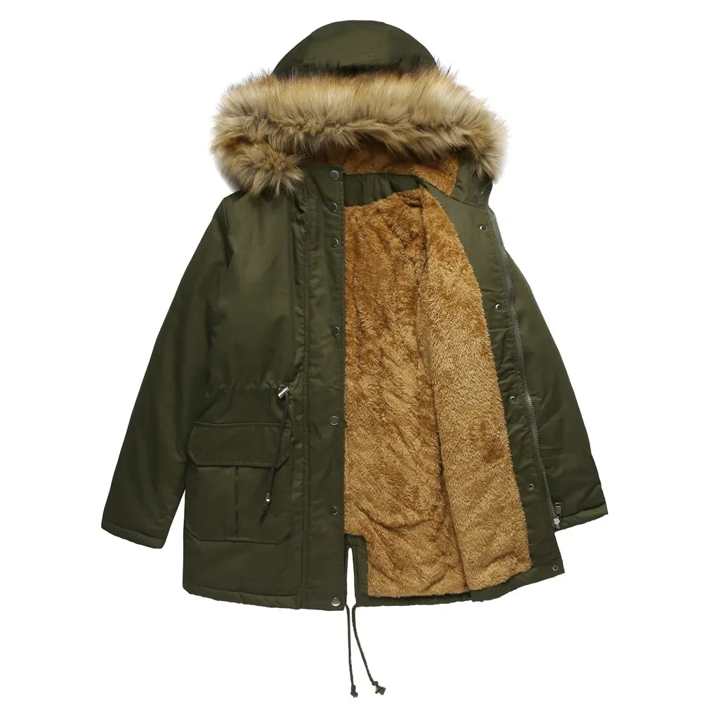 Product Image for WW - Lange Parka mit Pelz, Olivegrün / XL