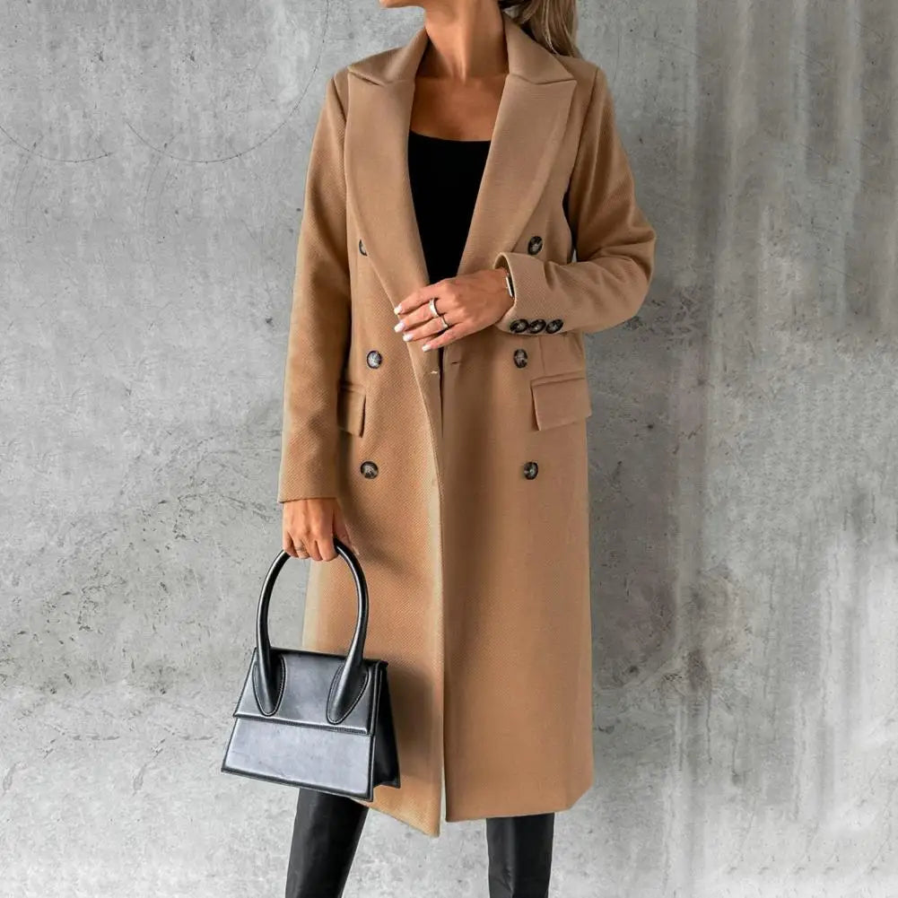 Product Image for WW | Eleganter Langer Mantel Für Damen, Khaki / L