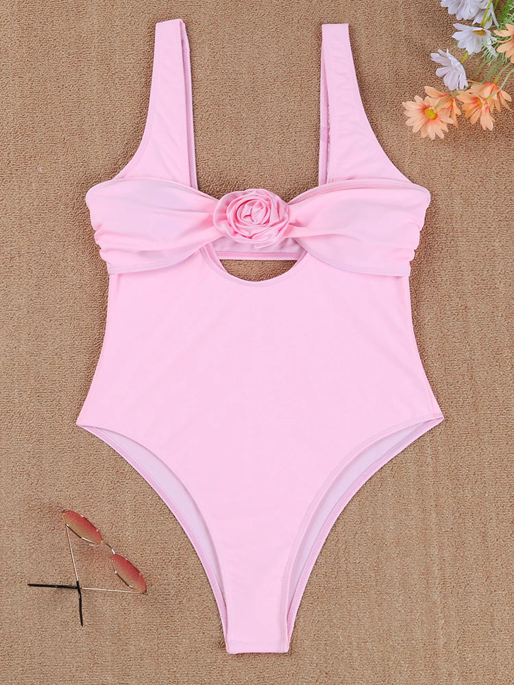 Product Image for WW | Einzelstück Badebekleidung Frauen Neu Solide Sling U Hals Bandeau Bodysuit Badebekleidung Sommer Zwei Teil Strandbekleidung Badeanzug Weiblich, 