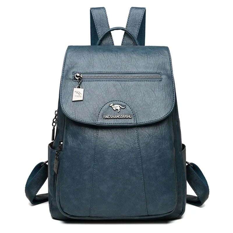 Product Image for WW | Großer Leder Rucksack Mit Diebstahlschutz Für Damen, Hellblau