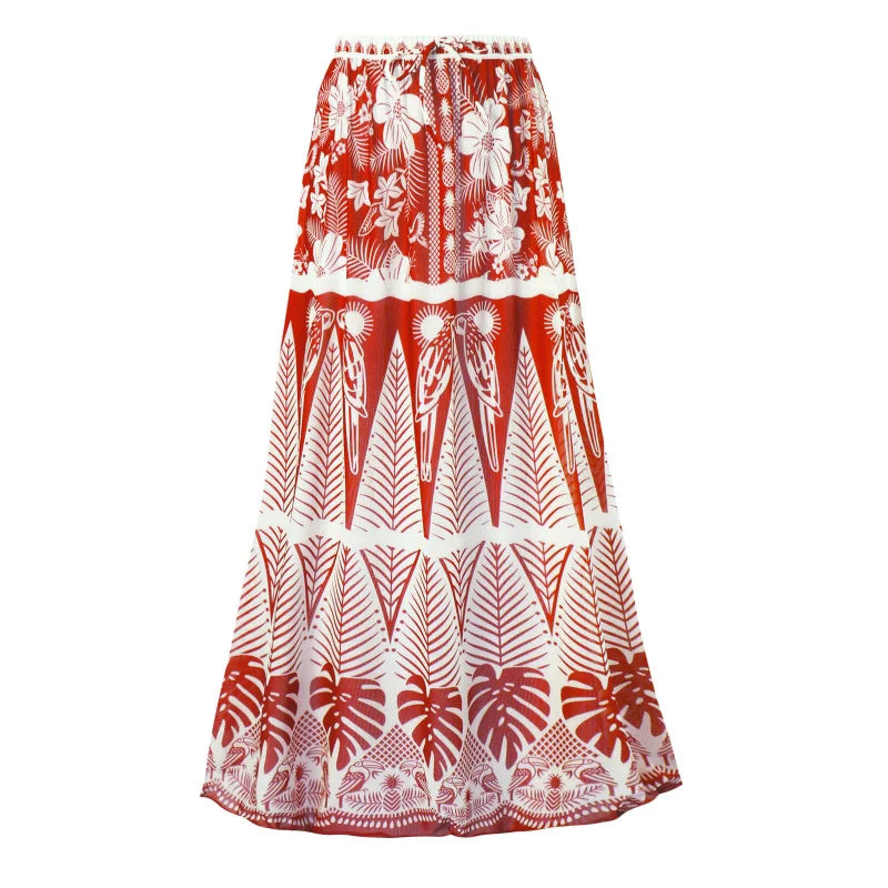 Product Image for WW | Jahrgang Floral Print Bikini Hohe Taille V-Ausschnitt Sexyle Badeanzug Mode Träger Unregelmäßiger Cover Up Elegante Frauen Badeanzug, cover up-3 