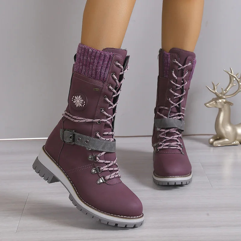 Product Image for WW | Modische Schnürstiefel mit Plateau und dicker Sohle, Lila / 39