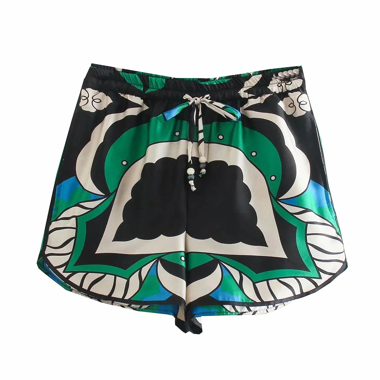 Product Image for WW | Foridol Übergröße Grün Print Boho Frauen Shorts Set Shirts Shorts Hosen Drei Stücke Mode Set Passende Set Sommer, Shorts / XS