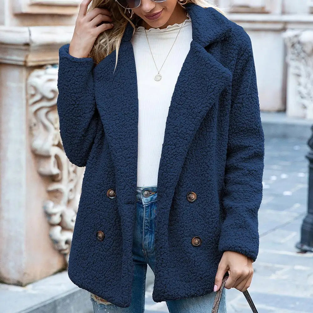 Product Image for WW - Damen Sherpa Mantel, Blau / 2XL