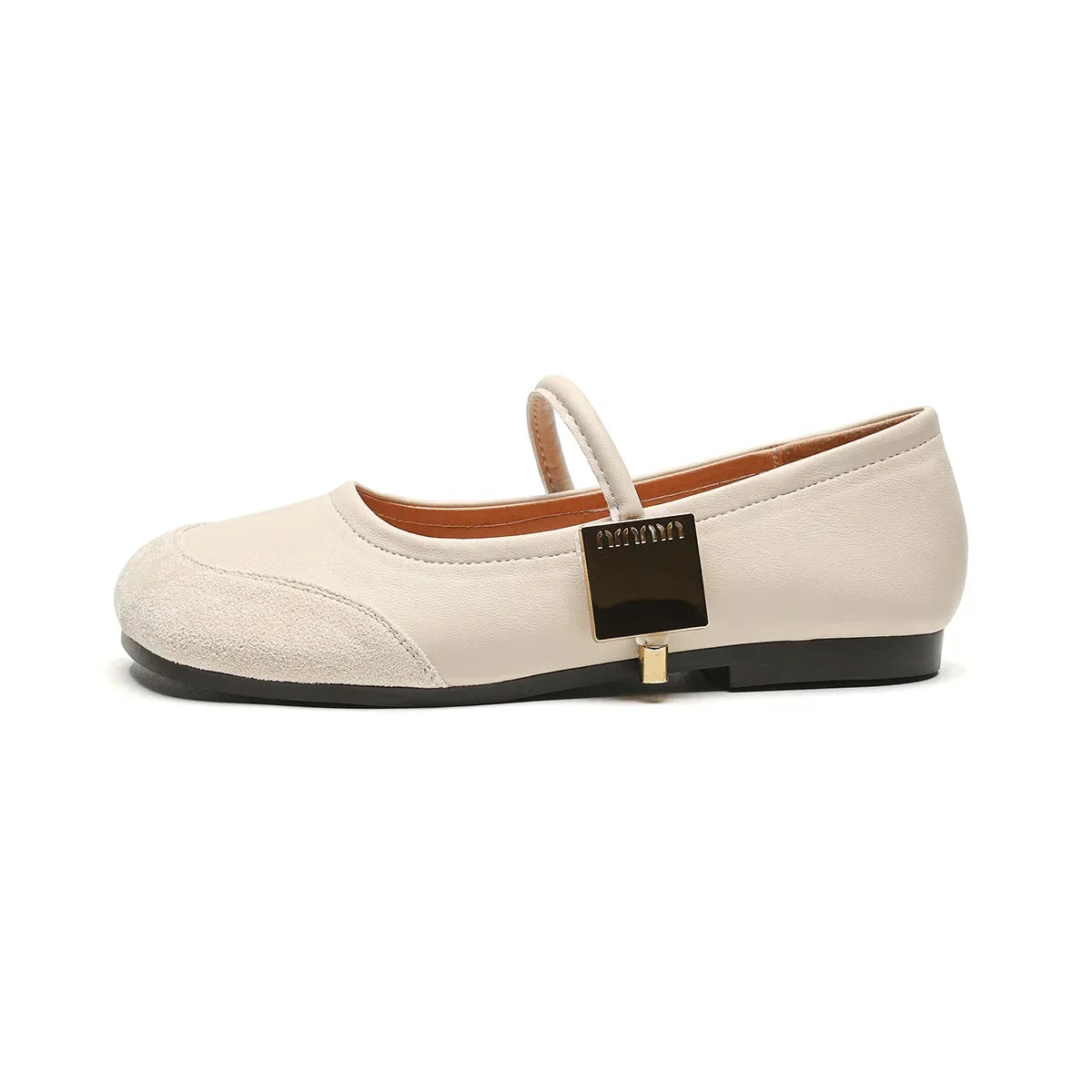 Product Image for WW | Frühling Frauen Outdoor Schuhe Koreanischer Stil Flache Schuhe Frauen Lässige Mary Jane Schuhe Fest und Arbeitskleidung, Elfbein / 41