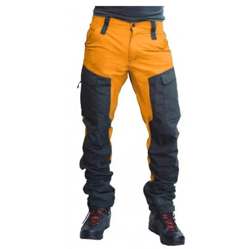 Product Image for WW | Baumwoll Arbeitshose Herren Mit Mehreren Taschen Robuste Hose Für Mechaniker & Handwerker, Orange kombiniert Grau / M