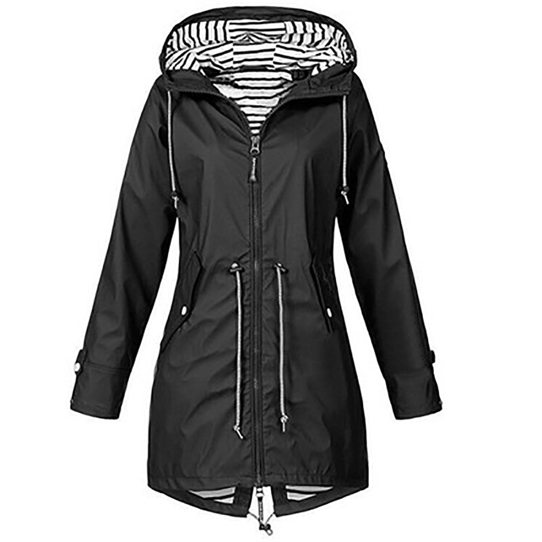 Product Image for WW | Damen Wasserdichter Regenmantel, Schwarz / M