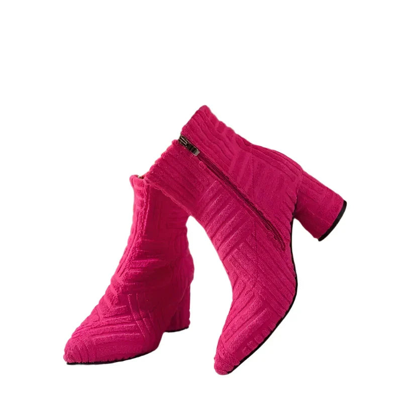 Product Image for WW | Klassische Damenstiefel Mit Absatz, Rosa / 38