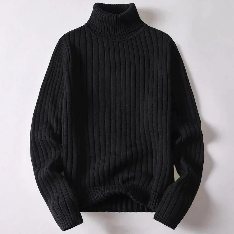 Product Image for WW | Herrenpullover Mit Kragen Aus Merinowolle, Schwarz / 2XL