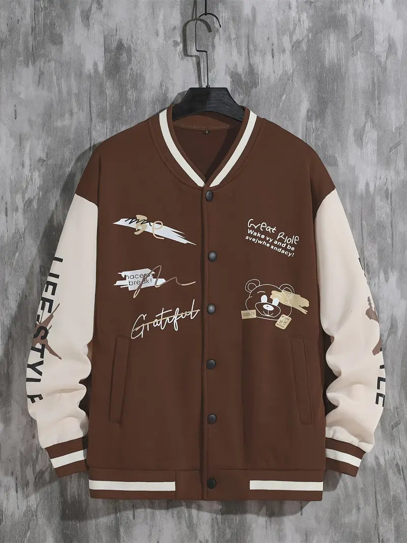 Product Image for WW | Baseballjacke Mit Kapuze Für Herren, Kaffee / M