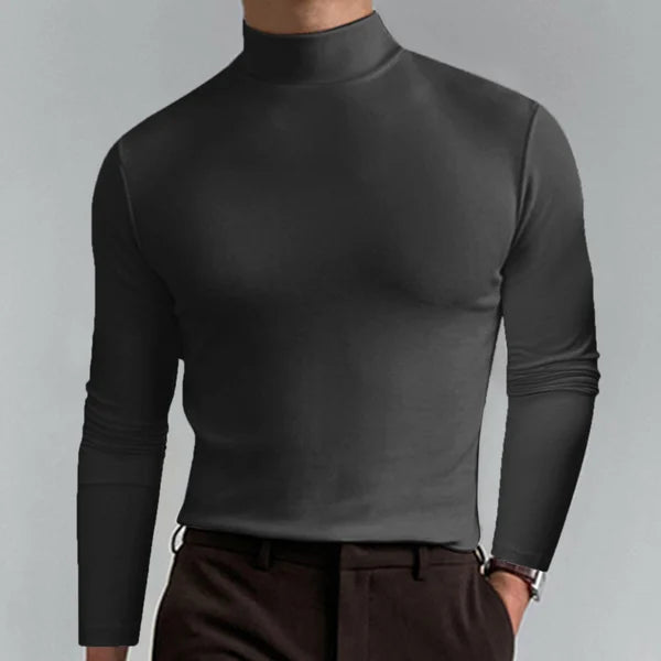 Product Image for Wolff | Hochgeschlossenes T Shirt mit langen Ärmeln und schmaler Passform, Grau / M