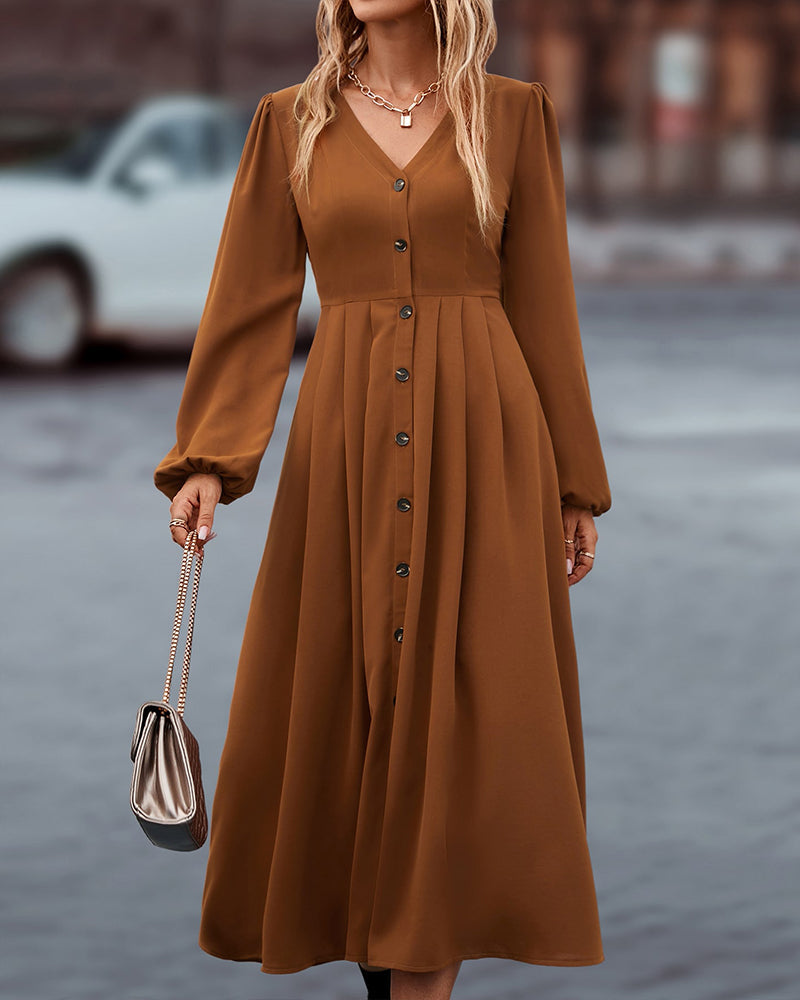 Product Image for WW | Elegant’S V-Ausschnitt-Chleid für Fraue, Bruun / XL