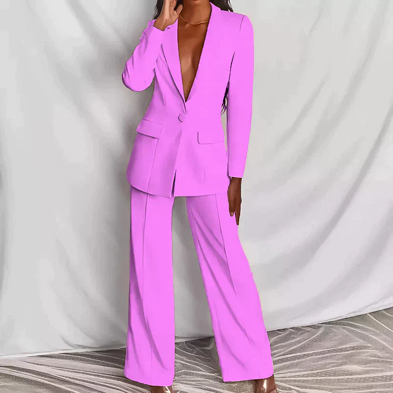 Product Image for Eleganter Blazer und elegante Hose stilvolles Damen Hosen-Set perfekte Kombination modische Garderobe hochwertiges Ensemble WOLFF, Rosa B / S