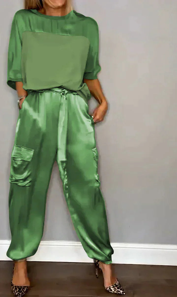 Product Image for WW | Satinoberteil Mit Satinhose, Grün / L