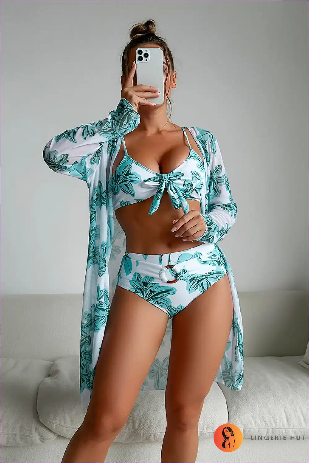 Product Image for WW | Boho Tropische Bikini Set – Sommer Badebekleidung, L / Grün