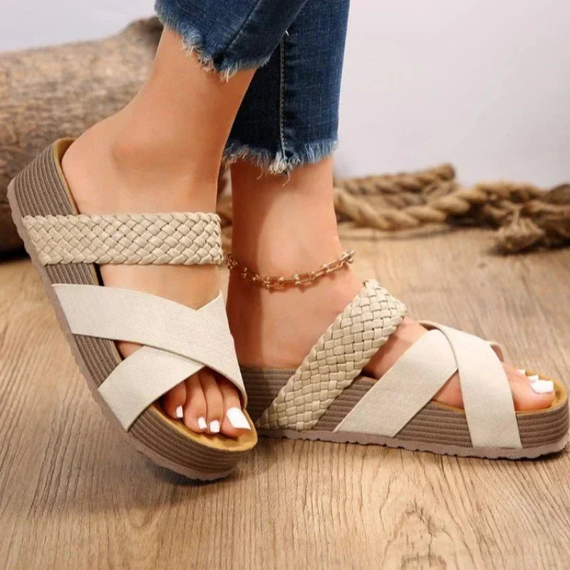 Product Image for WW | Weich Gepolsterte Sandalen Mit Fußbett, Weiße / 39