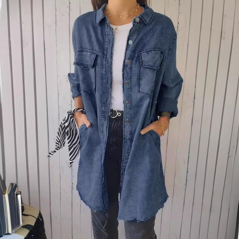 Product Image for WW | Oversized Denim Hemd, Dunkelblau (Fast ausverkauft) / 3XL (18-20)