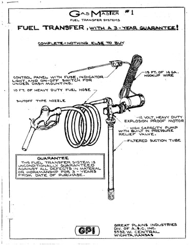 GPI Gas Master Fuel Transfer Pump Patent Drawing