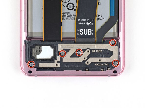 Step #35. Place The Loudspeaker And The Lower Midframe