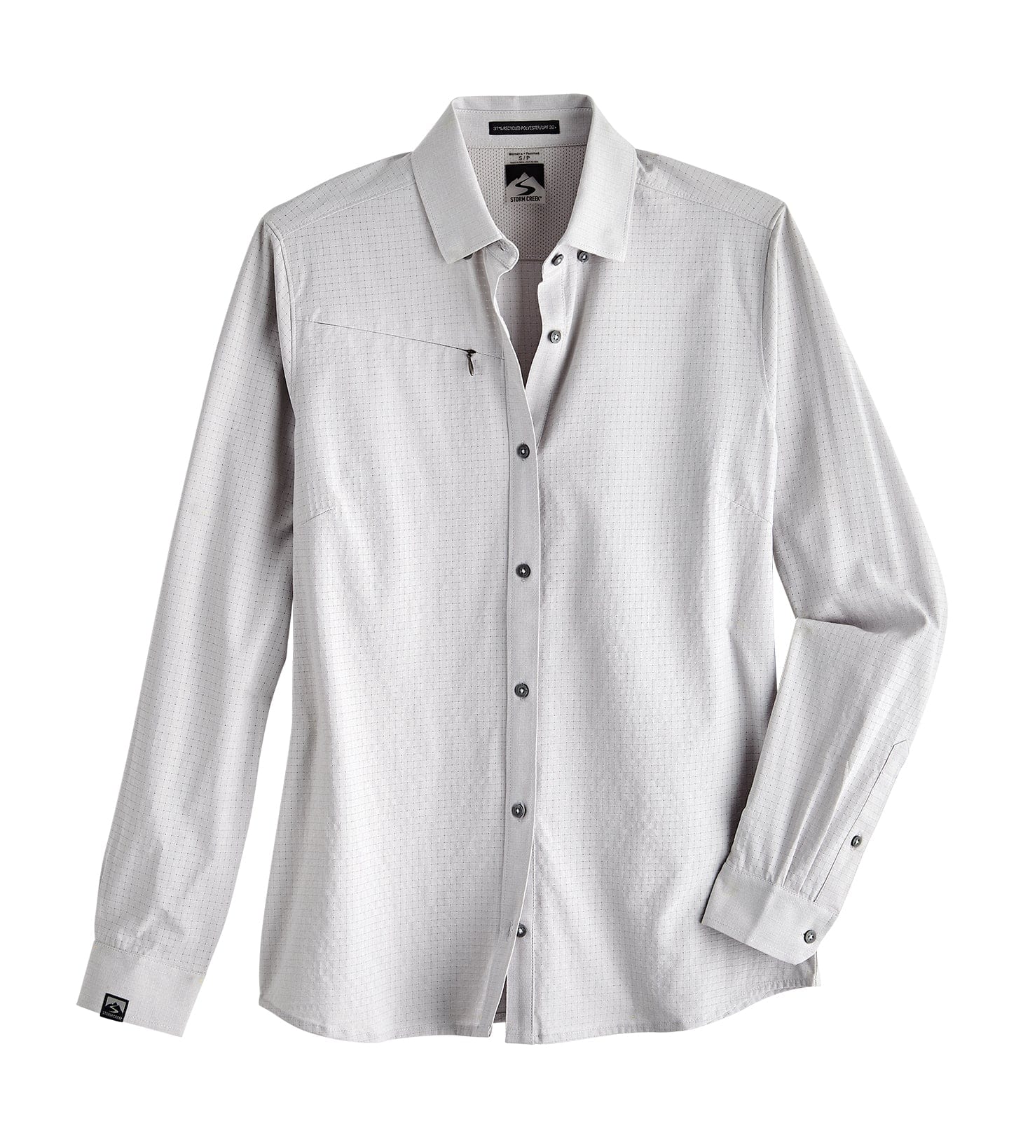 Naturalist Men's Short Sleeve Button Up Shirt, Gray / L