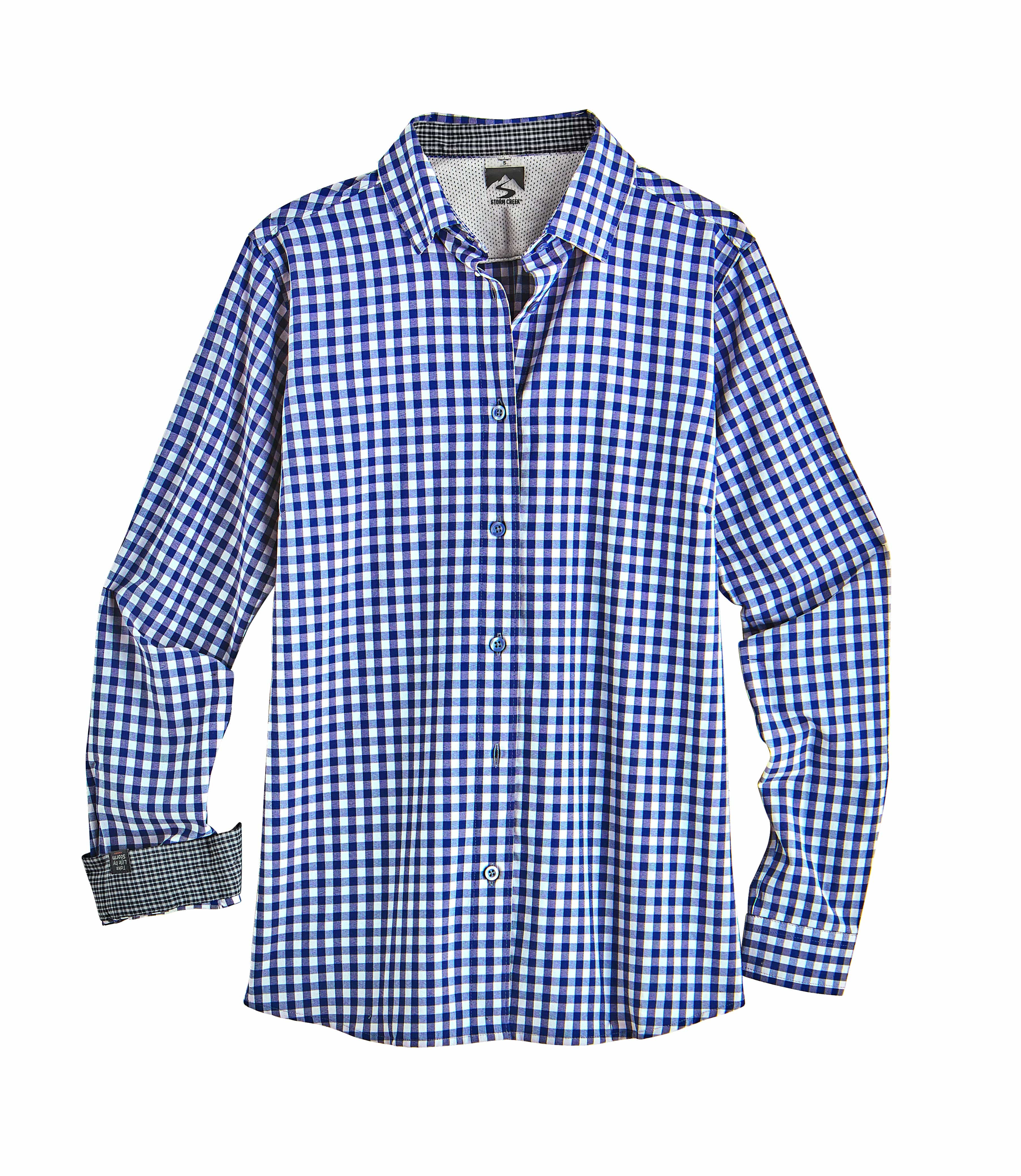 Men's Influencer 4-Way Stretch Button Down Shirt - Gingham – Storm 