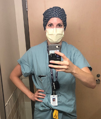 First day as a surgeon bathroom selfie!