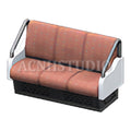 White Transit Seat with Brown Seat Color