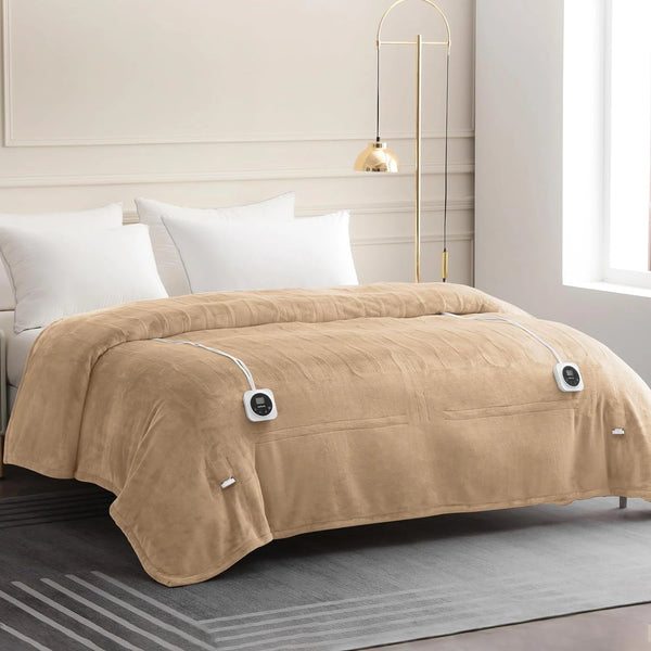 Beige Twin Size Electric Heating Blanket