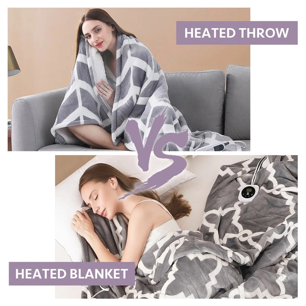 difference between heated throw and heated blanket