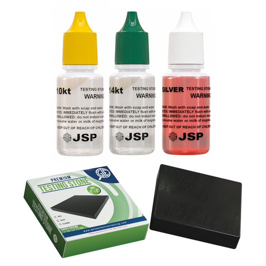 JSP 14K Gold Scrap Jewelry Testing Kit Acid Test Liquid Scratch Stone  Tester oro