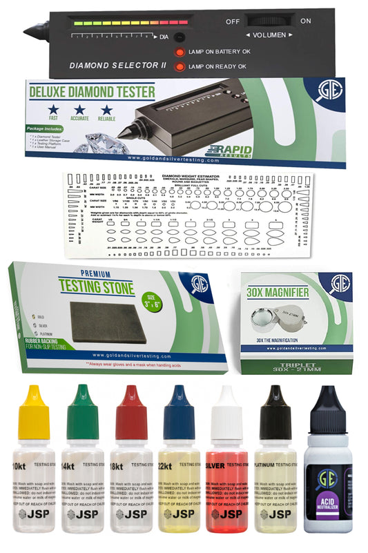 JSP Gold Silver and Platinum Jewelry Acid Appraisal Testing Kit Electr – GOLD  TESTING EQUIPMENT