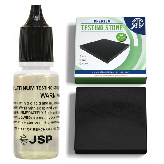 JSP Platinum & Palladium Test Kit with Stone for Jewelry 950 Testing Acid Solution Tester Bullion