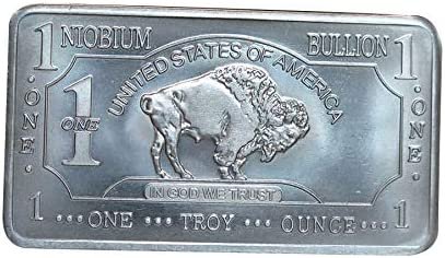  Unique Metals Titanium Bar w/COA - 1 oz One Troy Ounce .999  Pure Bullion Bar with Buffalo Design and Certificate of Authenticity :  Office Products